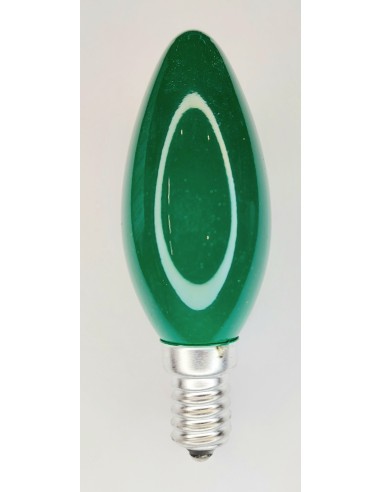 Orbitec 005857 incandescente vela color verde 230V 25W E14