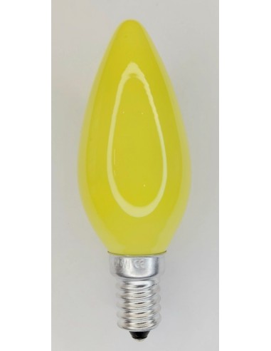 Orbitec 005856 incandescente vela color amarillo 230V 25W E14