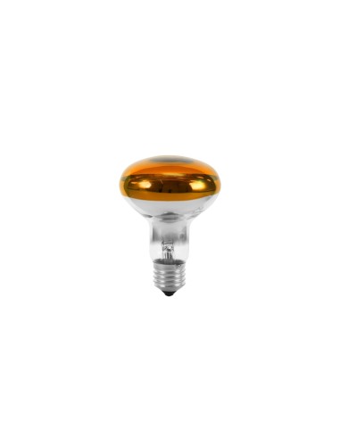 CROMPTON INCANDESCENTE R80 COLOR AMBAR 240V 100W E27