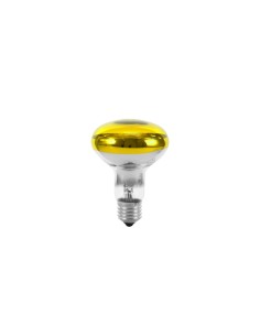 CROMPTON INCANDESCENTE R80 COLOR AMARILLO 240V 100W E27