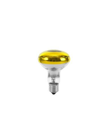 CROMPTON INCANDESCENTE R80 COLOR AMARILLO 240V 100W E27