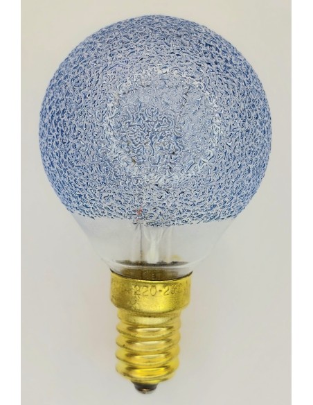 CORONA ESFERICA DECOR CRAQUELE AZUL 220V 40W E14