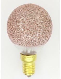 CORONA ESFERICA DECOR CRAQUELE RUBI 220V 40W E14