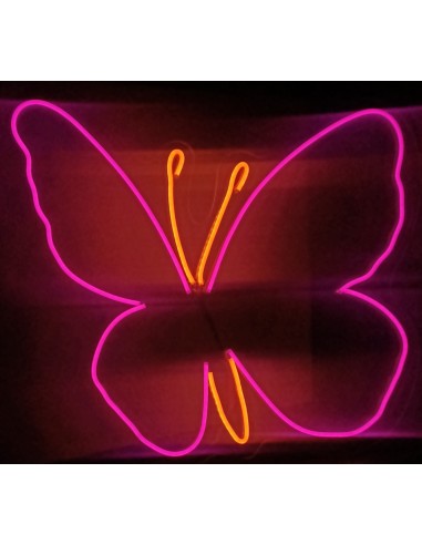 NEON LED MARIPOSA COLOR ROSA