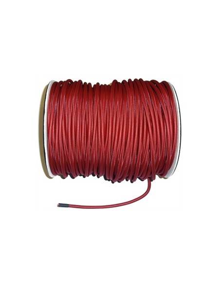 Cable eléctrico 2 X 0,75 forrado de tela lisa decorativa granate 08