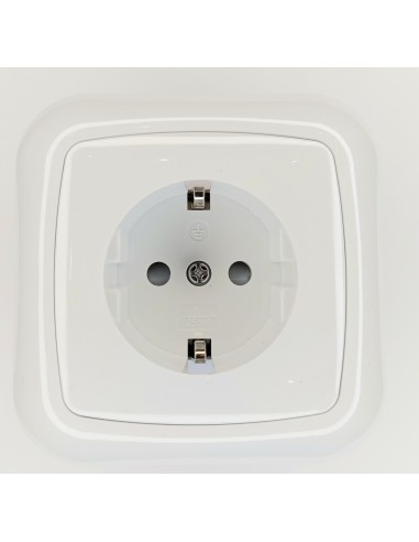 Electro DH 36530 enchufe empotrar con toma de tierra color blanco