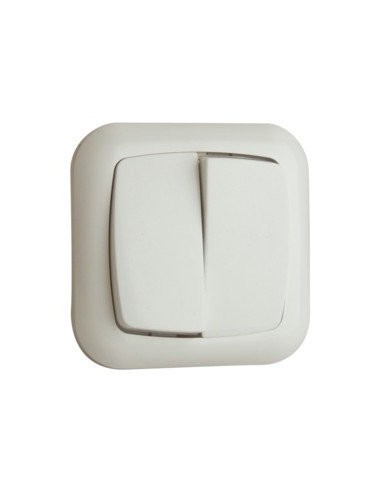 Electro dh 36.530 doble conmutador de empotrar color blanco