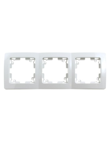 Electro DH 36.535 marco triple color blanco para mecanismo empotrado