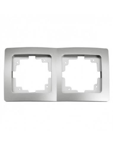 Electro dh 36.535/md/b marco doble color blanco para mecanismos empotrables