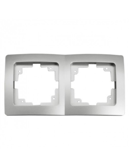 Electro dh 36.535/md/b marco doble color blanco para mecanismos empotrables