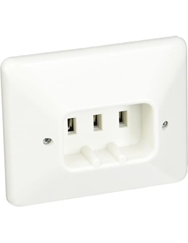 Simon 10436-31 base de enchufes bipolar con TT 25A color blanco