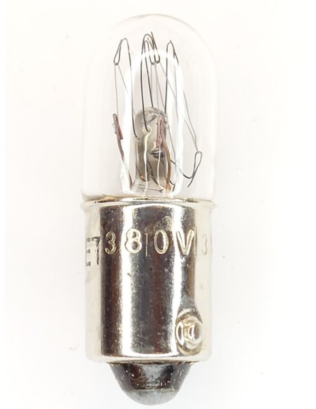 Cet miniatura 28X10mm 380V 3W Bay9s