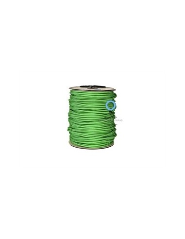 Cable eléctrico 2 X 0,75 forrado de tela lisa decorativa color verde eléctrico