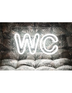 Neon led "WC" color blanco frío 20X30cm