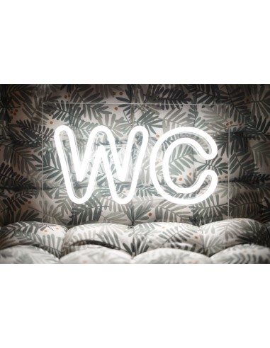 Neon led "WC" color blanco frío 20X30cm