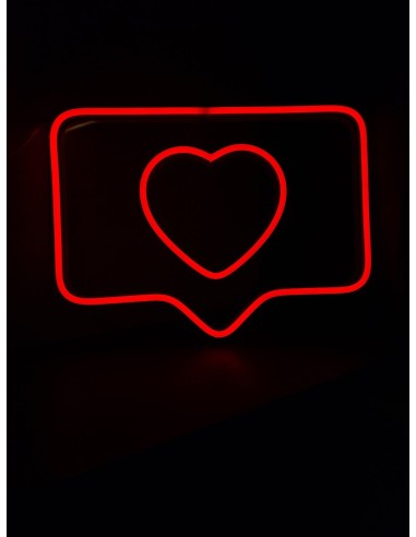 Neon led corazón rojo 37,5 X 27cm