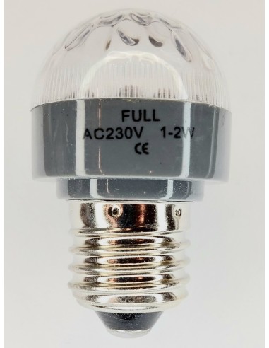 OVALAMP LED MULTICOLOR 230V 1-2W E27
