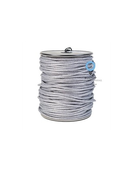 CABLE ELECTRICO 2 X 0,75 FORRADO EN TELA LISA DECORATIVA COL