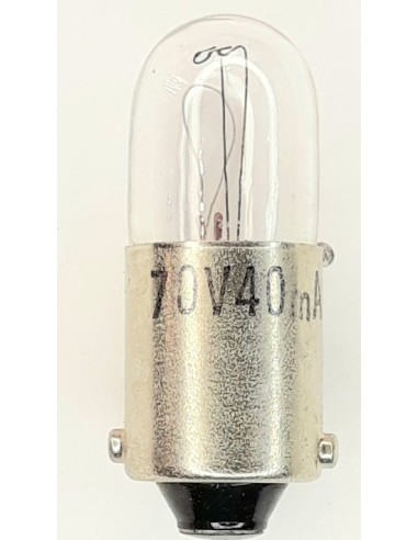 Ovalamp miniatura 24X10mm 70v 40mA Bay9s