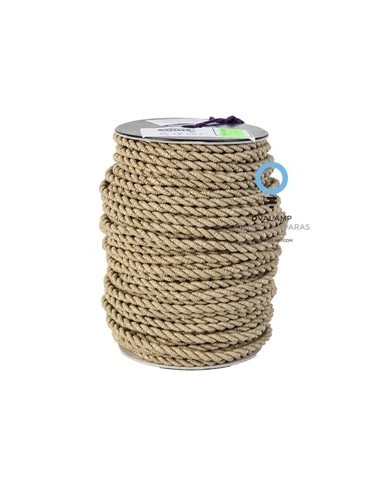Cable eléctrico 2X0,75 forrado en tela trenzada decorativa Kraft