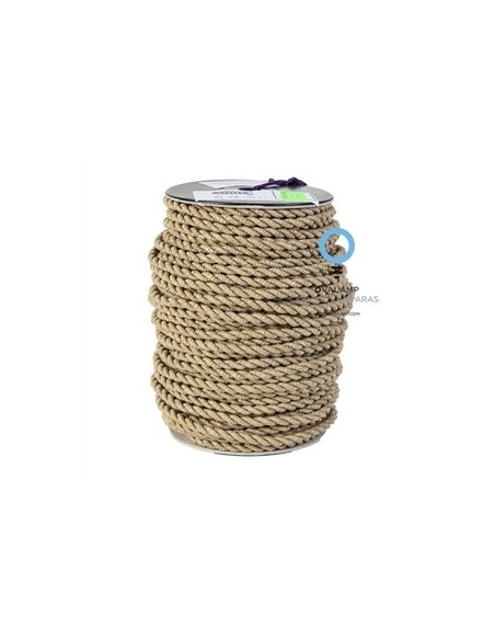 Cable eléctrico 2X0,75 forrado en tela trenzada decorativa Kraft