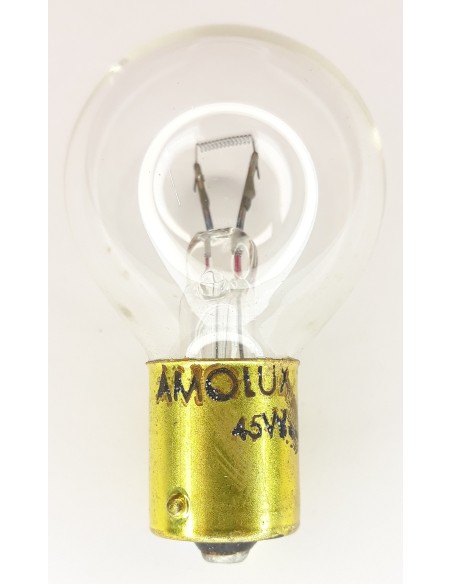 Amolux 340 lampara auto/moto 6v 45w Bay15d