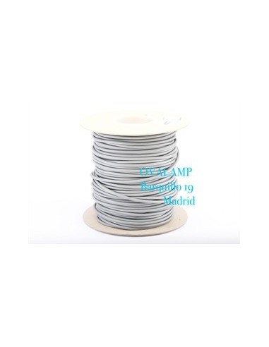 Cable eléctrico 2 X 0,75 forrado de plástico liso fun decorativo color gris