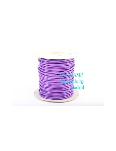 Cable eléctrico 2 X 0,75 forrado de plástico liso decorativo color morado