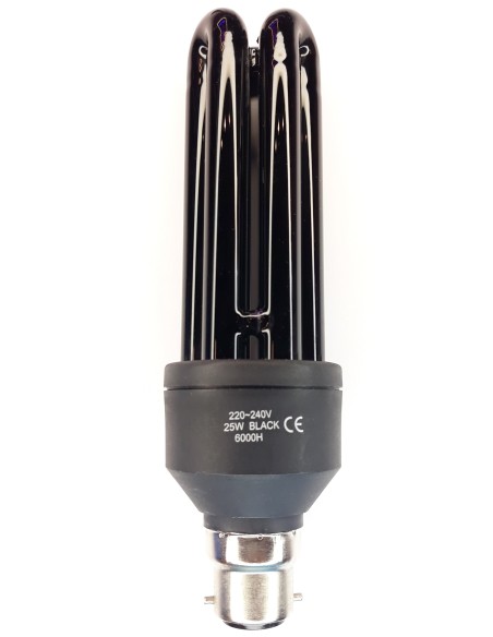 Ovalamp bajo consumo luz negra blb 220v 25w Bay22d