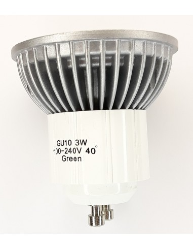 GU10 LED COLOR VERDE 220V 3W GU10