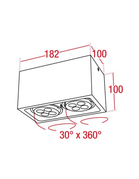 ARTECTA A0140028 SIDNEY DOWLIGHT SUPERFICIE EN ALUMINIO 8W B