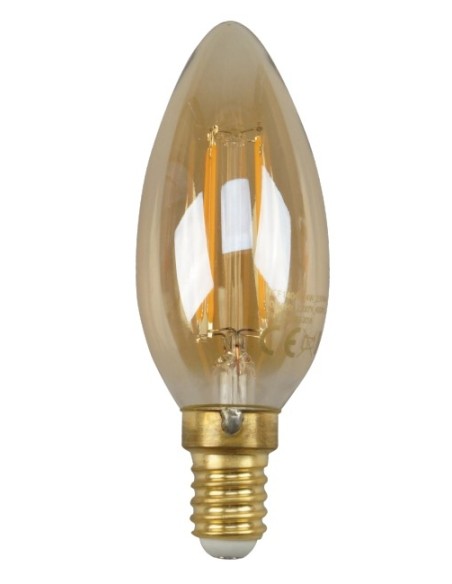 Faro 17427 vela led ambar vintage 220v 2w 2200k E14