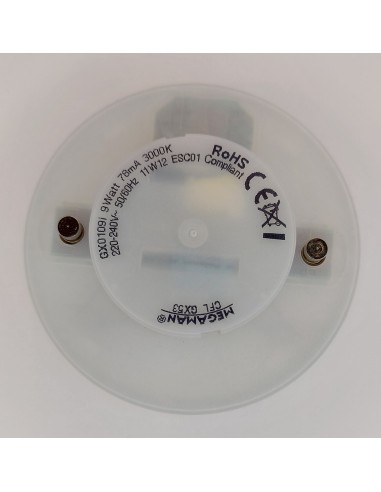 MEGAMAN GX0119I BAJO CONSUMO 220V 9W 3000K GX53