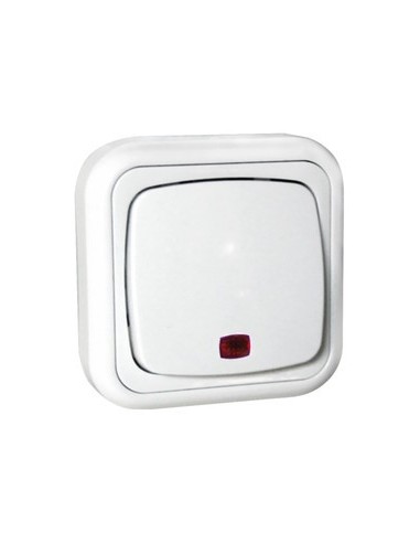 Electro DH 36.480PL pulsador luminoso superficie color blanco 250V 10A