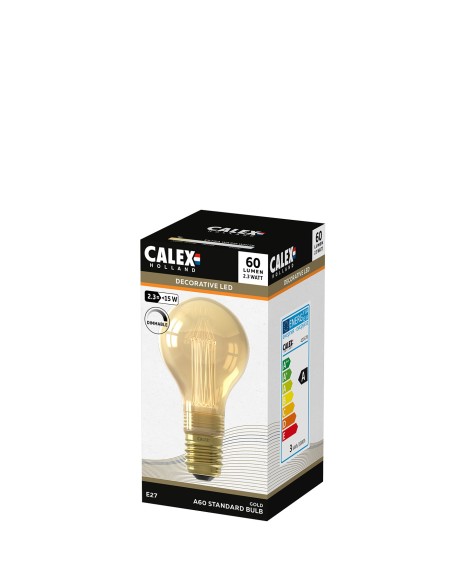Calex 421678 standard led regulable ámbar 220v 2,3w 1800k E27