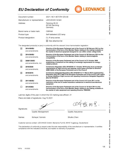 Osram-Ledvance parathom dim R63 regulable  220v 5,9w 2700k 36º E27