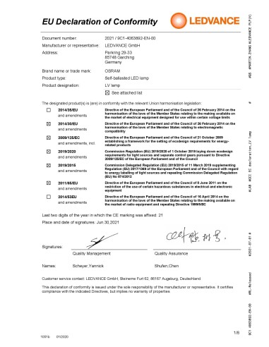 Ledvance Pin40 12v 4w 2700k GY6.35