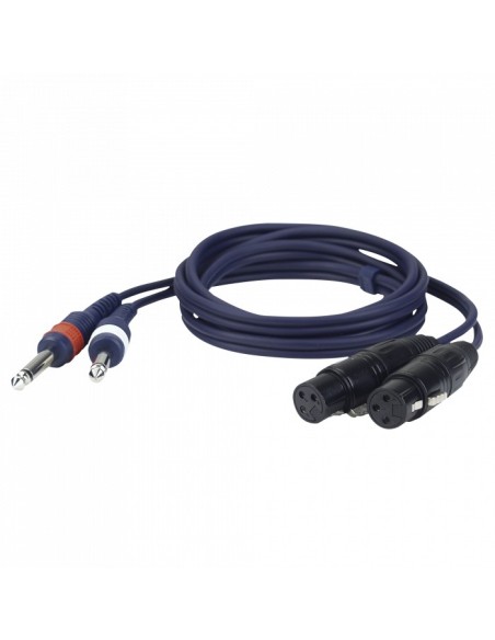 Jack mono l/r > 2 xlr/f 3 p.