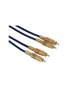 Cable video coaxial de 2 x rca macho a 2 x rca macho