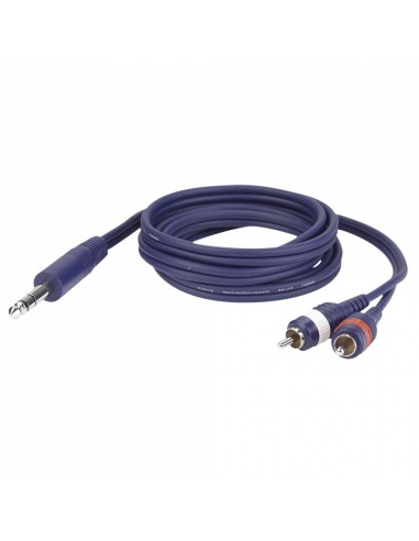 Cable estereo Jack 2 RCA macho