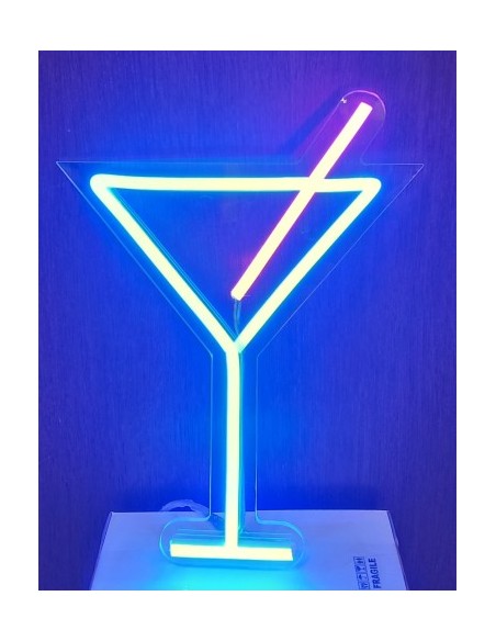 Cartel "COPA COCKTAIL" color azul