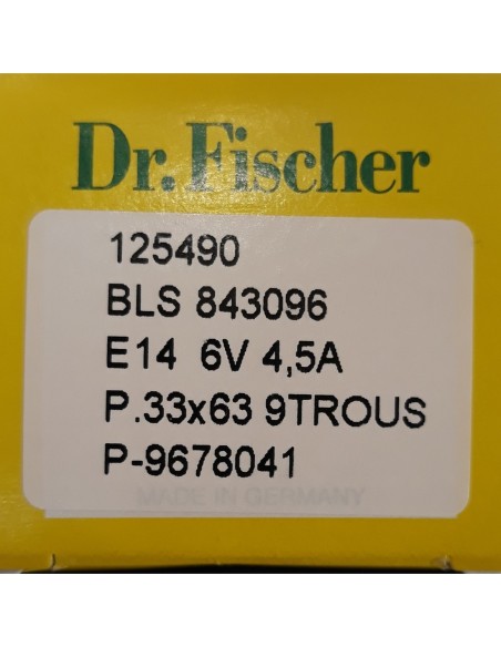 Dr. Fischer hs900-930 lámpara microscopio 6v 4,5a E14