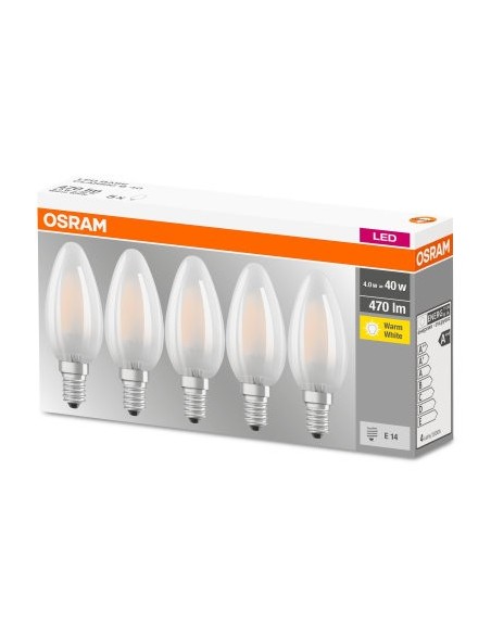 Osram-Ledvance kit 5 vela led 220v 4w 2700k E14