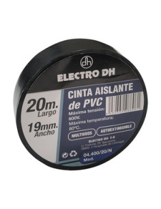 Electro dh 04.400/20n cinta aislante color negro 20 metros
