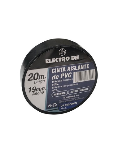 Electro DH 04.400/20N Cinta Aislante Negra 20 metros