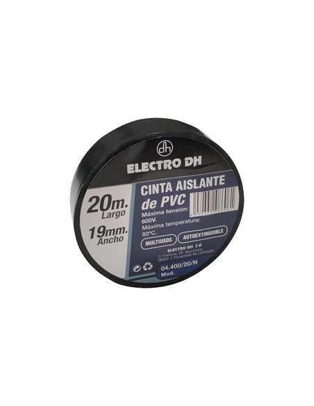 Electro dh 04.400/20n cinta aislante color negro 20 metros