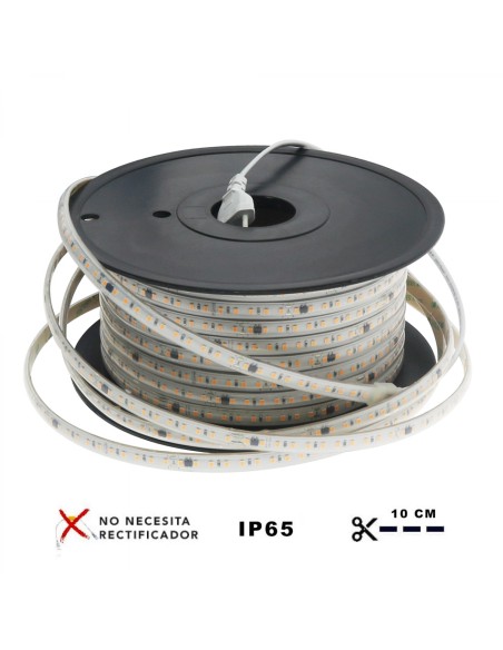 LM2349 tira de led ip65 220v 2700k 12w/metro smd2835