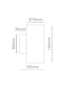 Beneito Faure 5015 zio wall color blanco 2xGU10 2