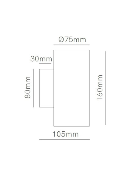 Beneito Faure 5015 zio wall color blanco 2xGU10