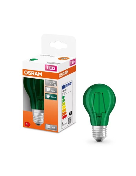 Osram-Ledvance led star classic a decor color verde 220v 2,5w E27
